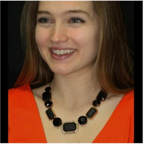Kate Spade Jackpot Jewels black gold stone necklace nwot - Picture 7 of 13